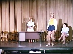 Vintage striptease on public